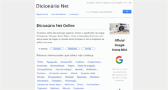 Desktop Screenshot of dicionarionet.com