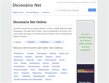 Tablet Screenshot of dicionarionet.com